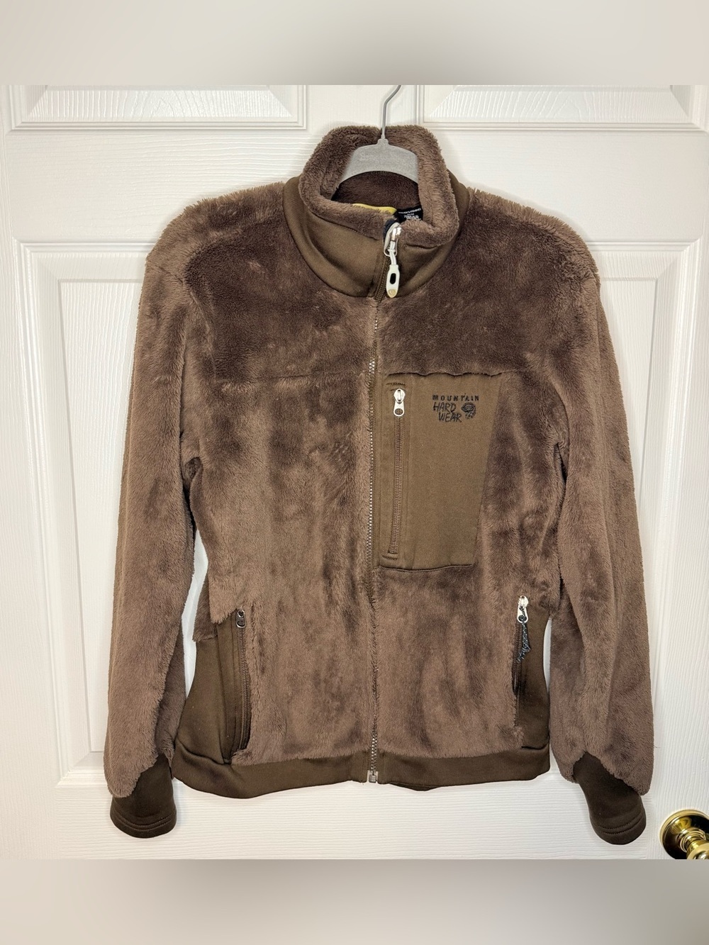 Mountain Hardwear Chocolate Brown Plush Fleece Jacket Full Zip GUC Size Medium